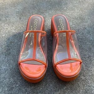 Coconuts by Matisse Women's Clear Layered Wedge Sz 7